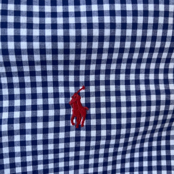 Polo Ralph Lauren Boys Long Sleeve Button Down Down Gingham Shirt XL 18-20 Dress - Picture 3 of 7